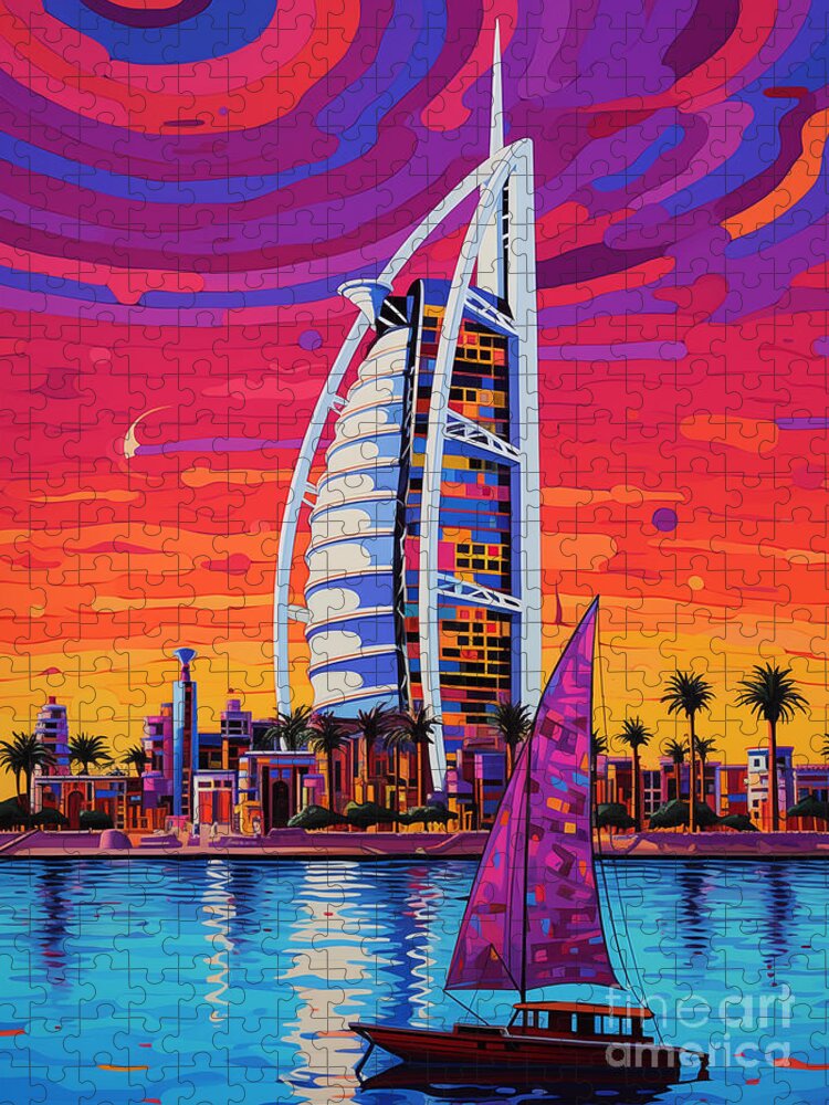 Sunset Over Dubai Jigsaw Puzzle: A Vibrant Cityscape Challenge