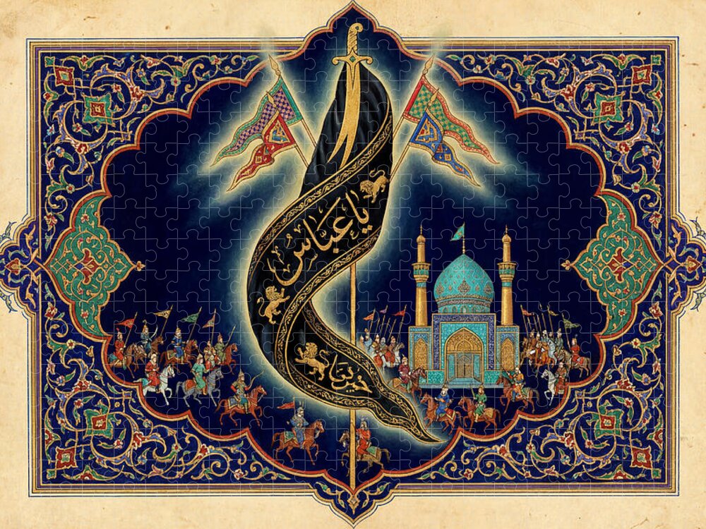 The Alam of Abbas: Sacred Karbala Jigsaw Puzzle