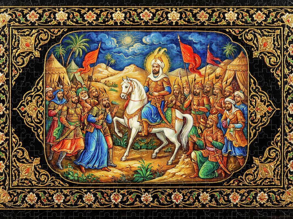 Karbala Battle Epic Puzzle: Persian Miniature Jigsaw Puzzle