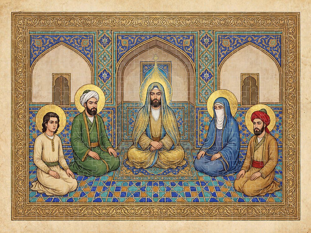 Panjtan Pak Islamic Art Jigsaw Puzzle: Sacred Assembly of Karbala