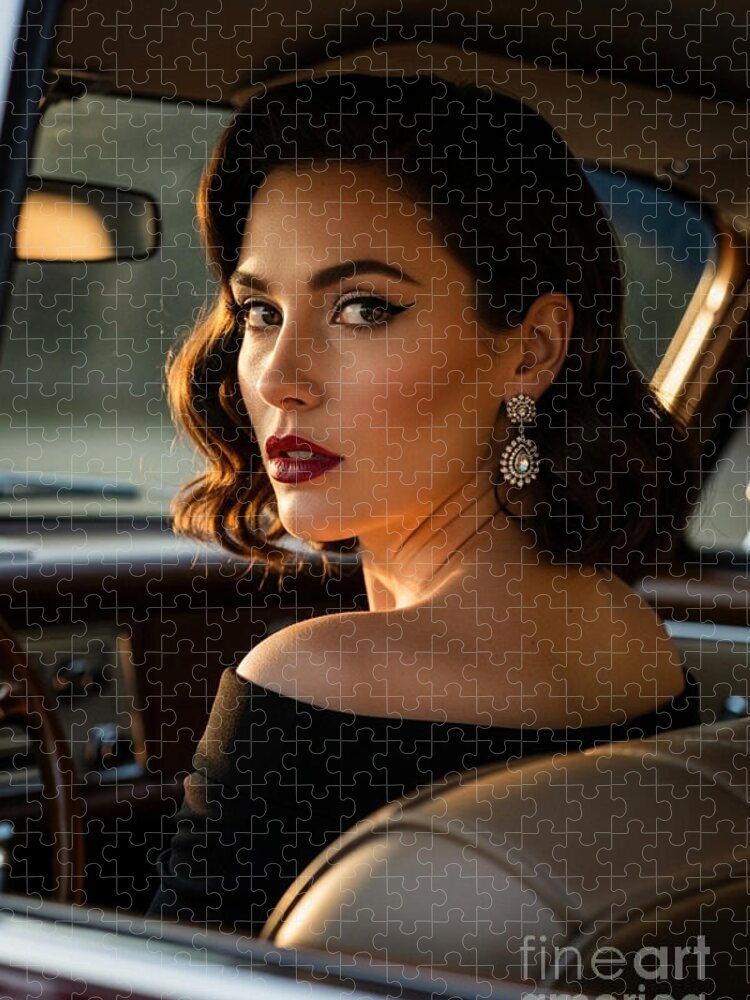 Timeless Ride Jigsaw Puzzle: A Vintage Drive Through Elegance