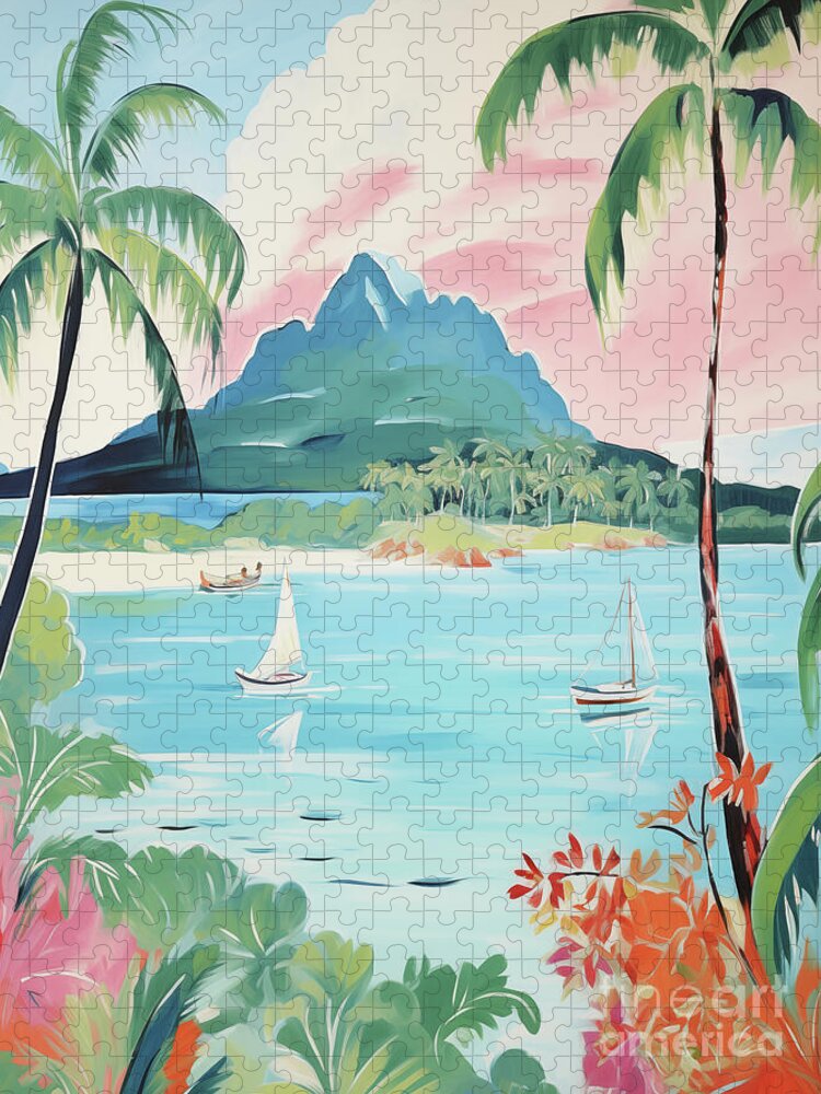 Tropical Paradise of Bora Bora Jigsaw Puzzle: A Tranquil Escape