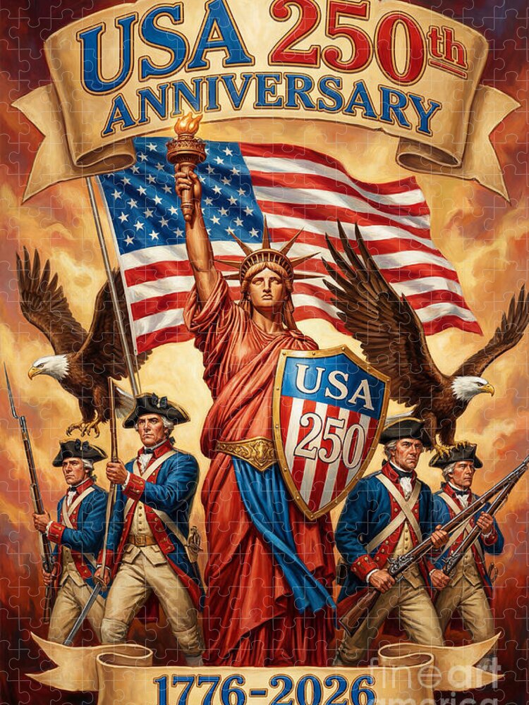USA 250th Anniversary Jigsaw Puzzle: A Patriotic Celebration