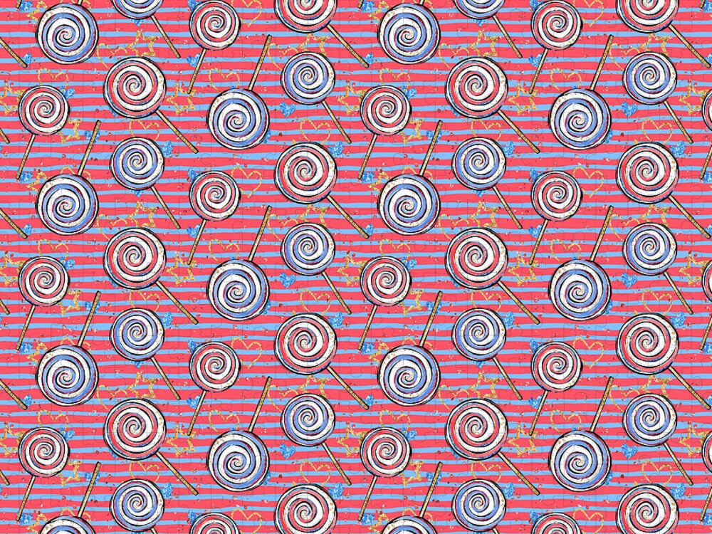 USA Patriotic Pattern 4 July Jigsaw Puzzle for Festive Fun