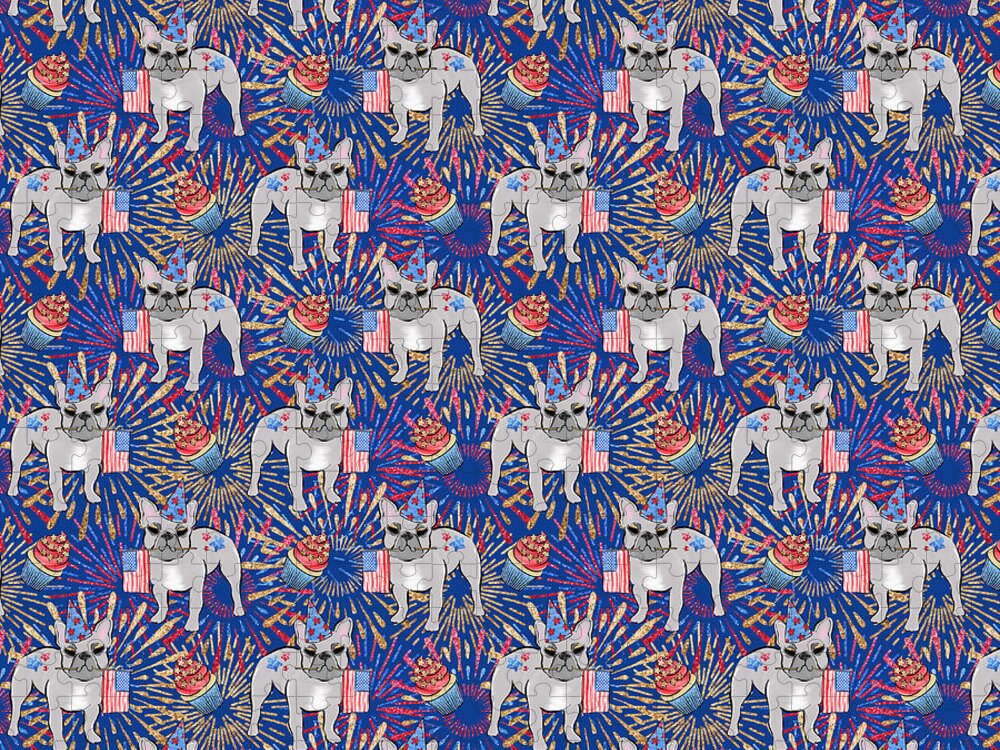 Patriotic Pattern July 4th Jigsaw Puzzle: Celebrate America's Spirit