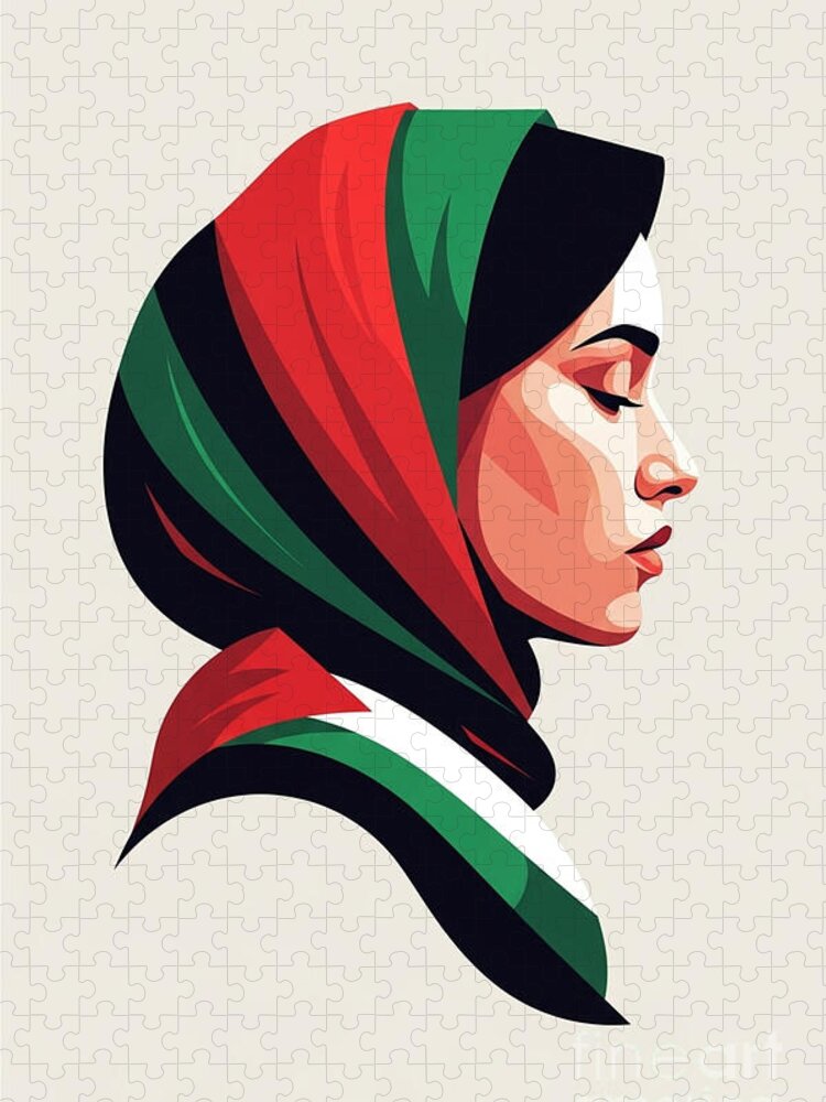Veil of Defiance Jigsaw Puzzle: A Symbol of Resistance and Strength