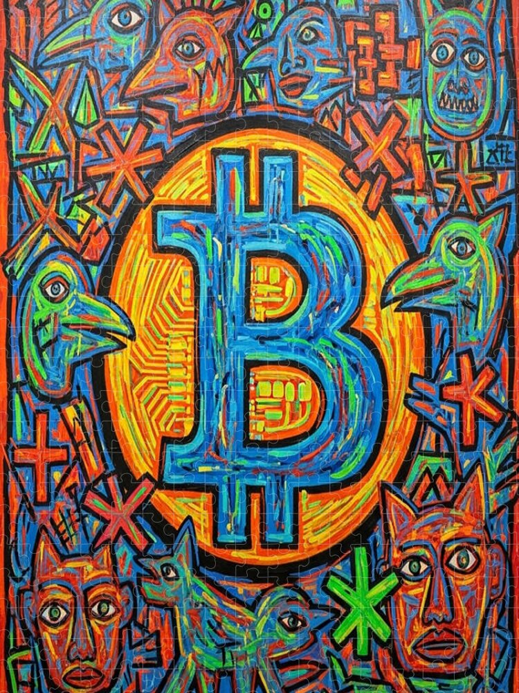 Vibrant Bitcoin Symbol Jigsaw Puzzle: A Colorful Cryptocurrency Challenge