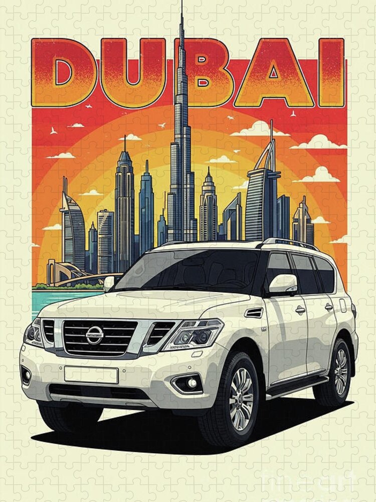 Dubai Skyline Jigsaw Puzzle: Urban Travel Artwork