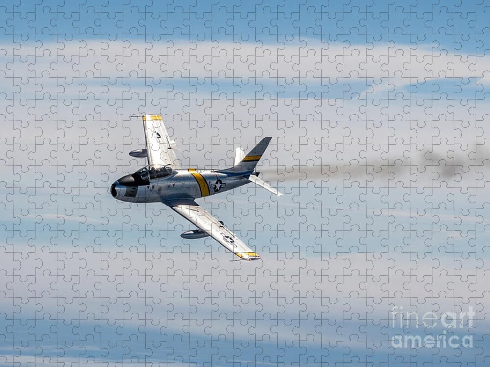 Vintage Jet Mid-Air Maneuver Jigsaw Puzzle: A Classic Aviation Challenge