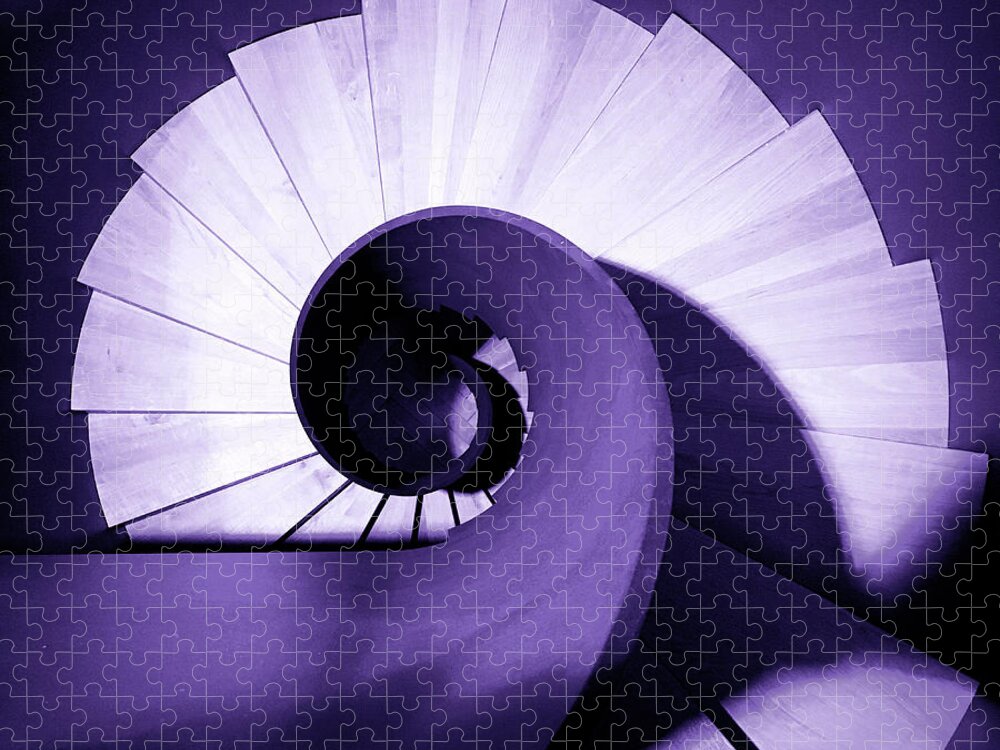 Violet Spiral Stairs Jigsaw Puzzle: A Twist of Elegance and Intrigue