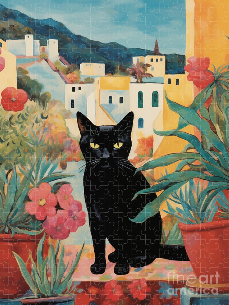 Window Watching Cat Jigsaw Puzzle by Carlos V